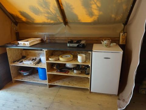 TENTE TOILE ET BOIS 5 personnes - Tente Lodge Familles