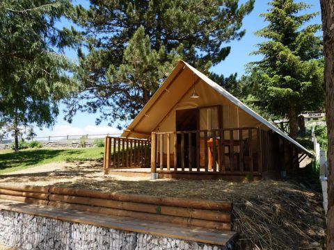 TENTE TOILE ET BOIS 5 personnes - Tente Lodge Familles
