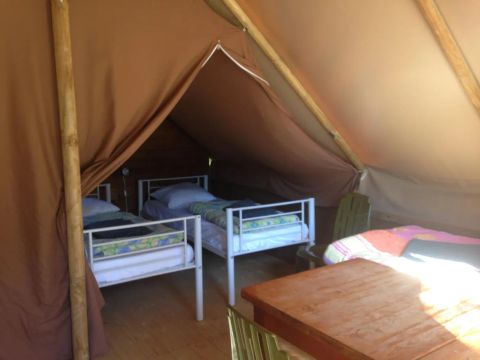 TENTE TOILE ET BOIS 5 personnes - Tente Lodge Familles