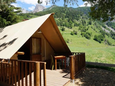 TENTE TOILE ET BOIS 5 personnes - Tente Lodge Familles