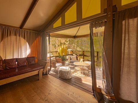 Tente en toile et en bois 5 personnes - RIVIERA LODGE