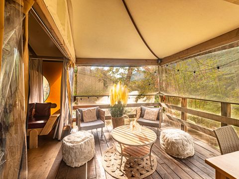 Tente en toile et en bois 5 personnes - RIVIERA LODGE