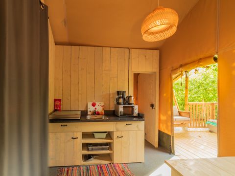 Tente en toile et en bois 5 personnes - SAFARI TENT SERENGETI