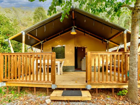 Tente en toile et en bois 5 personnes - SAFARI TENT SERENGETI