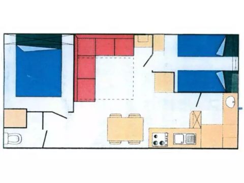 MOBILHOME 4 personnes - Cottage Azur 3 Pièces 4 Personnes Climatisé