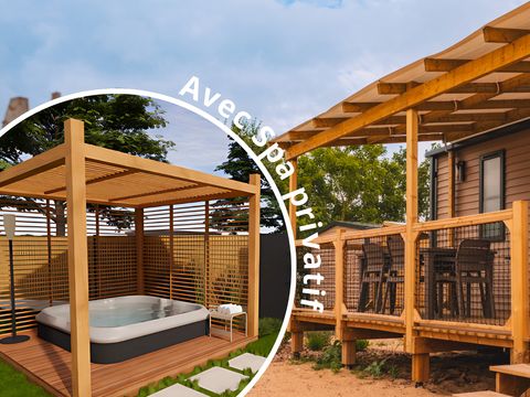 MOBILHOME 6 personnes - PALM 3 ch avec SPA quartier la Palmeraie