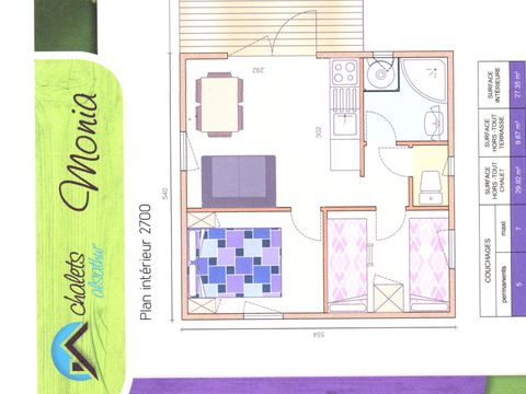 Chalet 5/6 personnes - Monia 30m² - 2 chambres