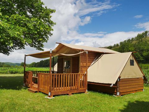 TENTE TOILE ET BOIS 4 personnes - Lodge Tribu (sans sanitaires)