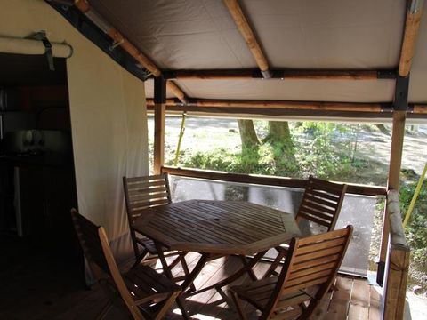 TENTE TOILE ET BOIS 5 personnes - LODGE MOKORO (SANS SANITAIRES)