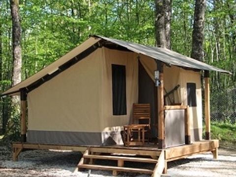 TENTE TOILE ET BOIS 2 personnes - LODGE IMPALA (SANS SANITAIRES)