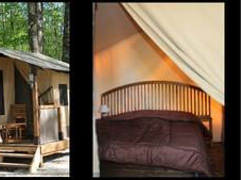 TENTE TOILE ET BOIS 2 personnes - LODGE IMPALA (SANS SANITAIRES)