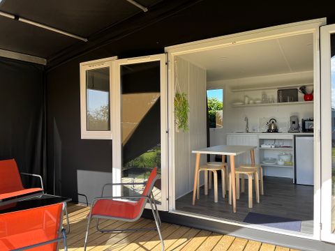 Tente en toile et en bois 4 personnes - Coco Salle d'O AVEC Sanitaire