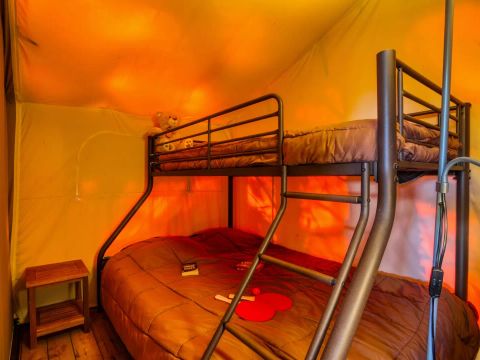 Tente en toile et en bois 4 personnes - Caraibe 3 Pièces 4 Personnes