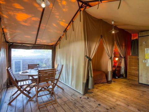 Tente en toile et en bois 4 personnes - Caraibe 3 Pièces 4 Personnes