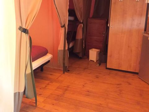 Tente en toile et en bois 4 personnes - Caraibe 3 Pièces 4 Personnes