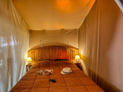 Tente en toile et en bois 4 personnes - Caraibe 3 Pièces 4 Personnes