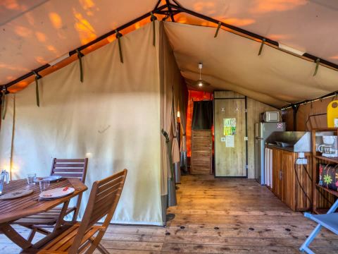Tente en toile et en bois 4 personnes - Caraibe 3 Pièces 4 Personnes