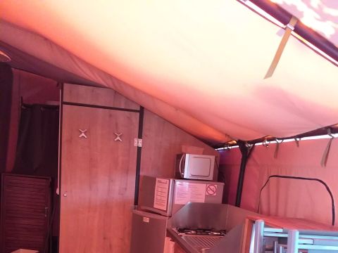 Tente en toile et en bois 4 personnes - Caraibe 3 Pièces 4 Personnes