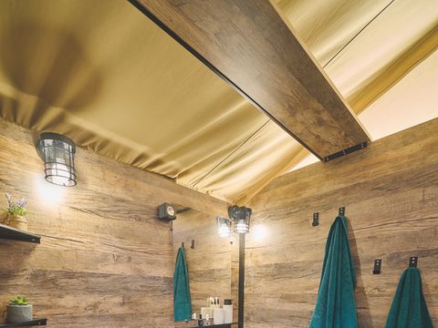 Tente en toile et en bois 5 personnes - Tente Lodge KENYA sur pilotis