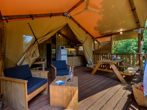 TENTE TOILE ET BOIS 4 personnes - Tente Lodge 4 pers