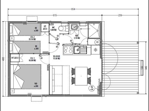 CHALET 4 personnes - Chalet Escapade 2ch 4 pers