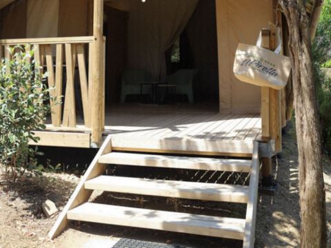 TENTE TOILE ET BOIS 4 personnes - Tente Lodge 2 ch 4 pers