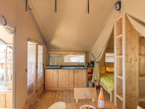 TENTE TOILE ET BOIS 5 personnes - Tente Lodge sans salle de bain