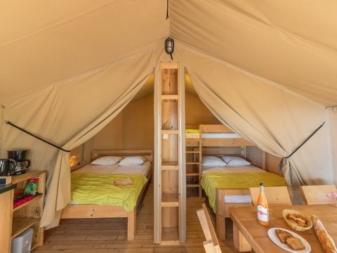 TENTE TOILE ET BOIS 5 personnes - Tente Lodge sans salle de bain