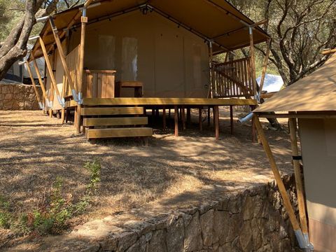 TENTE TOILE ET BOIS 5 personnes - Tente Lodge sans salle de bain