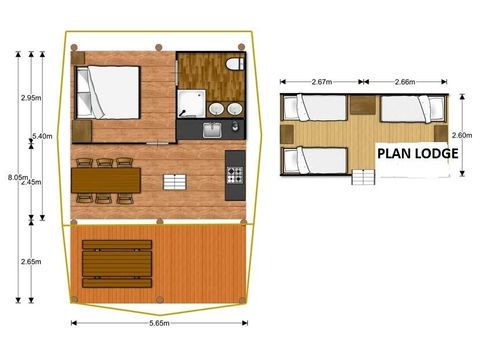 TENTE TOILE ET BOIS 5 personnes - Lodge Safari TENTE TOILE ET BOIS 5 personnes - Lodge Safari