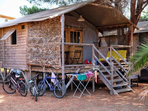 TENTE TOILE ET BOIS 5 personnes - Palmier