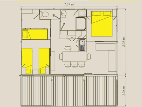 BUNGALOW 6 personnes - EDEN