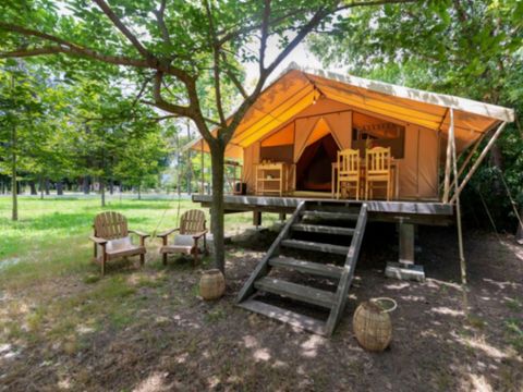 Tente en toile et en bois 4 personnes - Ecolodge