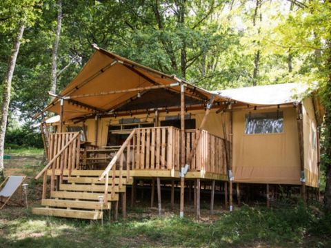 BUNGALOW TOILÉ 7 personnes - Luxury Lodge 6/7 personnes (2 chambres + clic clac dans le salon)