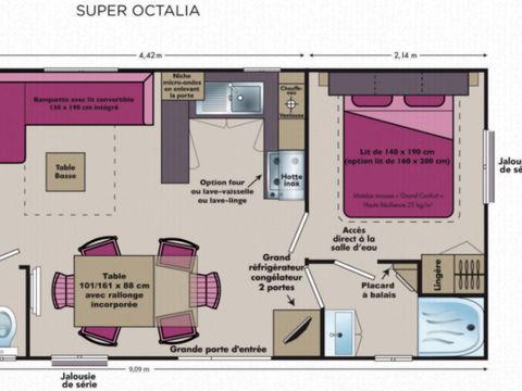 Mobilhome 6 personnes - Pour - 3 chambres