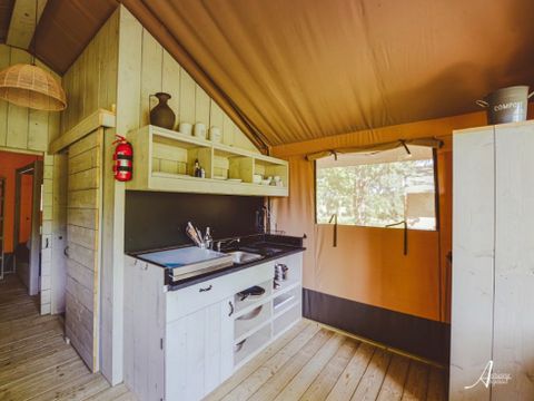 TENTE TOILE ET BOIS 4 personnes - Woodlodge 4 personnes (2 chambres)