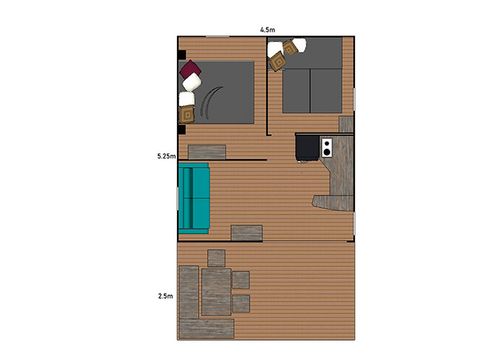 Tente en toile et en bois 5 personnes - Tente Lodge Cottu