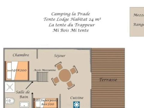 TENTE TOILE ET BOIS 6 personnes - LA TENTE DU TRAPPEUR  HABITAT