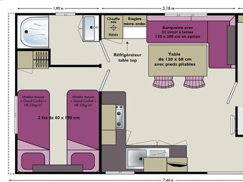MOBILHOME 5 personnes - CANDOUR 29 M²