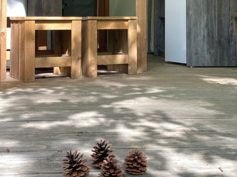 TENTE TOILE ET BOIS 5 personnes - Tente tout confort avec sanitaires