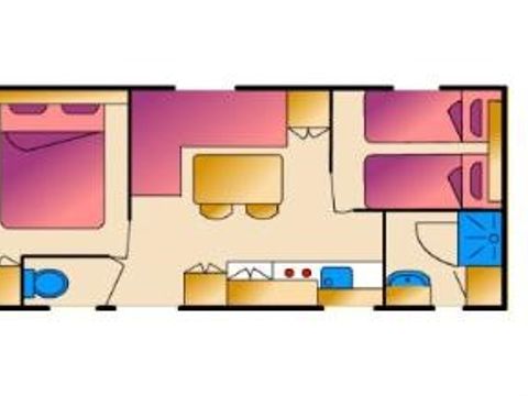 Mobilhome 6 personnes - Mobilhome 3 chambres