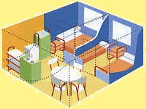 BUNGALOW TOILÉ 4 personnes - Sans sanitaires