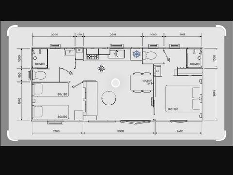 MOBILHOME 6 personnes - 2 chambres CLIM + TV + WIFI + FUN PASS INCLUS