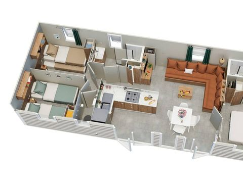 MOBILHOME 8 personnes - Mobil-home 3 chambres
