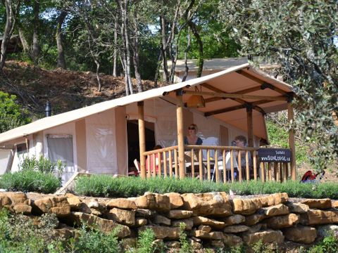 Tente en toile et en bois 5 personnes - Safari (haute saison vendredi)