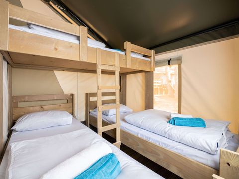 Tente en toile et en bois 5 personnes - Krk - Tente Safari Confort + climatisation