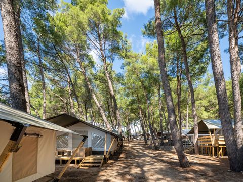 Tente en toile et en bois 5 personnes - Krk - Tente Safari Confort + climatisation