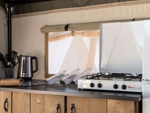 TENTE TOILE ET BOIS 5 personnes - Krk - Tente Safari Confort + climatisation