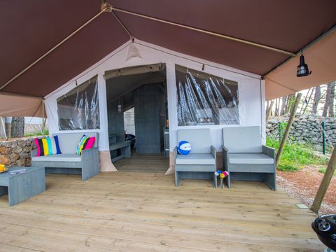 Tente en toile et en bois 5 personnes - Krk - Tente safari de luxe