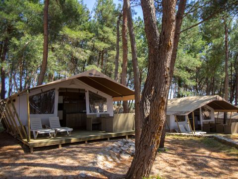 Tente en toile et en bois 5 personnes - Krk - Tente safari de luxe